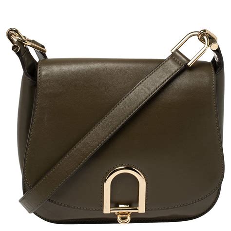 michael kors delfina saddle bag|Michael Kors Olive Leather Delfina Saddle Bag .